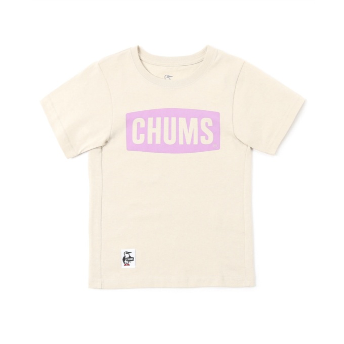 チャムス CHUMS Tシャツ 半袖 ジュニア キッズチャムスロゴTシャツ Kid's CHUMS Logo T-Shirt CH21-1280 Greige