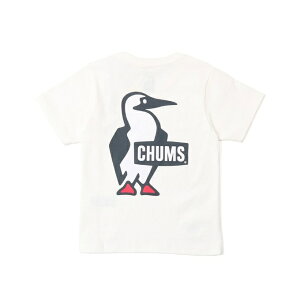 `X CHUMS TVc  WjA LbYu[r[STVc Kid's Booby Logo T-Shirt CH21-1282 White