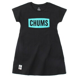チャムス CHUMS ワンピース 半袖 ジュニア キッズロゴドレス Kid's Logo Dress CH21-1284 Black/Teal