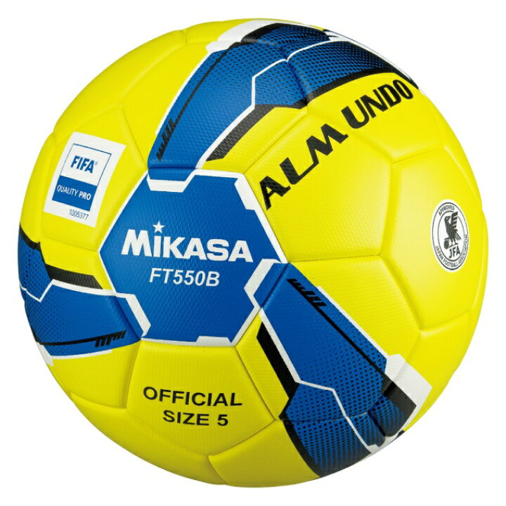 楽天市場】ミカサ MIKASA サッカーボール 5号球 検定球 FT550B-YBLBK 
