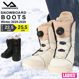 スノーボードブーツ ダイヤルタイプ　BOA レディース ソフト A-TOPブーツ W SUPERB 2025-2026継続 ビジョンピークス VISIONPEAKS スノーボード スノボ ボアブーツ ボードブーツ
