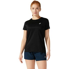 アシックス ランニングウェア Tシャツ 半袖 レディース ドライ半袖シャツ 2012C360-001 asics