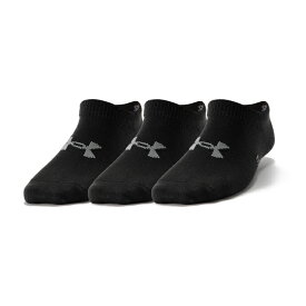 アンダーアーマー アンクルソックス ジュニア UAエッセンシャル ノーショー ソックス 6足セット 1370543-006 UNDER ARMOUR