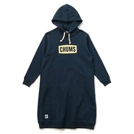 チャムス CHUMS スウェットパーカー レディース チャムスロゴロングパーカー CHUMS Logo Long Parka CH18-1281 Navy*Cream