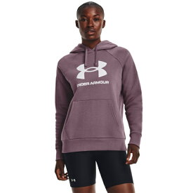 アンダーアーマー スウェットパーカー レディース UAライバルフリース ビッグロゴ フーディー 1379501-500 UNDER ARMOUR