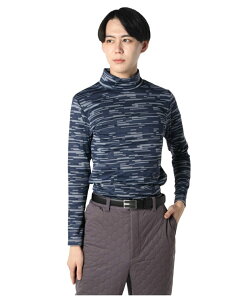 ツアーディビジョン Tourdivision ゴルフ アンダーウェア 長袖 メンズ 柄裏シャギー ハイネックシャツ TD220210A04