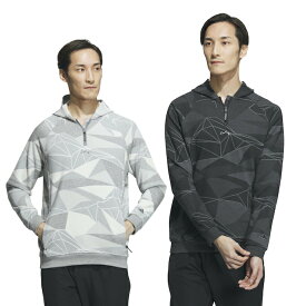 アディダス ゴルフウェア スウェット メンズ ジオメトリックハーフジップ長袖フーディー MKO66 adidas
