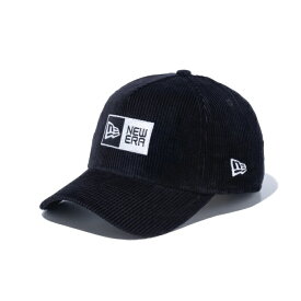ニューエラ NEW ERA 帽子 キャップ メンズ レディース 9FORTY A-Frame Box Logo ボックスロゴ Corduroy ブラック 13751004