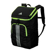 アディダス サッカー バックパック ボール用デイパック 27L ブラック/イエロー リュックサック 練習 部活…