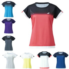 【全品対象最大3万ポイント還元＆10％OFF！ 3/4 20:00〜3/11 1:59】バボラ テニスウェア バドミントンウェア ゲームシャツ レディース クラブショートスリーブシャツ BWG2332C Babolat