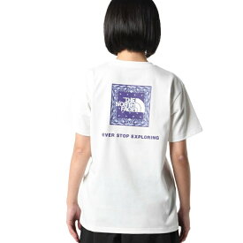 【最大10％OFFクーポン発行中！6/15 0:00〜23:59】ザ・ノース・フェイス Tシャツ 半袖 レディース SS Bandana Square Logo Tee NTW32446 W ノースフェイス THE NORTH FACE