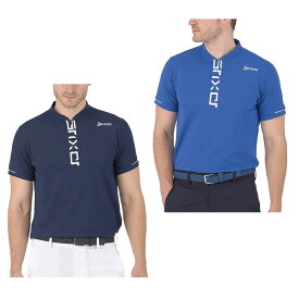 スリクソン SRIXON ゴルフウェア 半袖シャツ メンズ ロゴプリントジップアップシャツ RGMXJA06