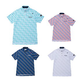 【最大10％OFFクーポン発行中！6/15 0:00〜23:59】ルコックスポルティフ le coq sportif ゴルフウェア ポロシャツ 半袖 メンズ ストレッチフォーサー エッフェル塔柄 QGMXJA05