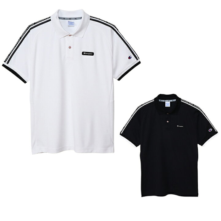 Champion ポロシャツ 半袖 抗菌防臭 速乾 UVカット スクリプトロゴ 
