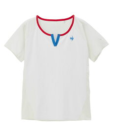 【全品対象最大3万ポイント還元＆10％OFF！ 3/4 20:00〜3/11 1:59】ルコックスポルティフ le coq sportif テニスウェア ゲームシャツ レディース エールフォルム QTWXJA01