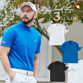 アーノルドパーマー arnold palmer ゴルフウェア 半袖シャツ メンズ ジャガードモックネック半袖シャツ AP220101B14【2024年春夏モデル】
