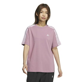 【5月30日(木)0:00〜6月11日(火)1:59限定商品500円クーポン発行中】アディダス Tシャツ 半袖 レディース エッセンシャルズプラス ルーズフィット スリーストライプ半袖Tシャツ ESSENTIALS＋ JF1398 KVF79 adidas