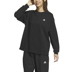 アディダス Tシャツ 長袖 レディース エッセンシャルズプラス ルーズフィット スモールロゴTシャツ ESSENTIALS＋ JF1422 KVF86 adidas