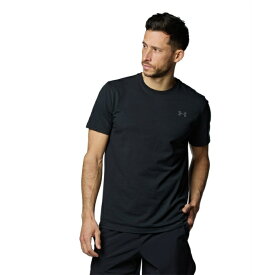 アンダーアーマー Tシャツ 半袖 メンズ UAパフォーマンスコットン ショートスリーブTシャツ 1384805-001 UNDER ARMOUR スポーツウェア 半袖 丸首 ワンポイントロゴ