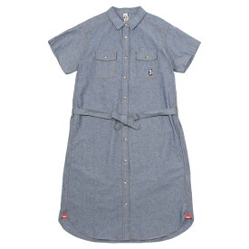 チャムス CHUMS ワンピース 半袖 レディース ビーバーヤーンダイドシャンブレーショートスリーブドレス Beaver Yarn-Dyed Chambray S/S Dress CH18-1288 Indigo