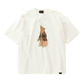 ペンドルトン PENDLETON Tシャツ 半袖 メンズ レディース S/S デュートベアプリントポケットティ S/S Dude Bear Print Pocket Tee 4275-6006 09 O.White