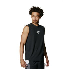 【エントリーでポイント最大15倍！】アンダーアーマー バスケットボールウェア ノースリーブ メンズ CURRY Tech Logo Sleeveless T-Shirt 1384721-001 UNDER ARMOUR