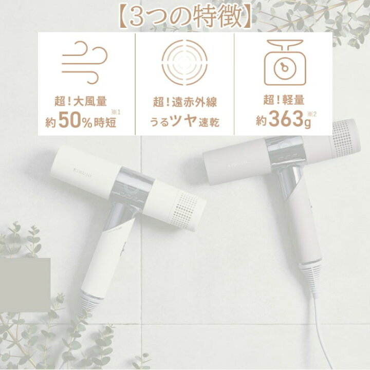 楽天市場】【絹女 正規販売店 】 キヌージョ ヘアドライヤー KH201 