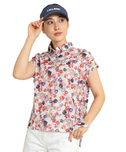 【全品対象最大10%OFFクーポン 10/24 20:00〜10/27 1:59】キャロウェイ ゴルフウェア ポロシャツ 半袖 レディース かざあなウォールアート C24134217 Callaway