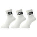 【全品対象最大10%OFF！2025年8月4日20:00〜8月11日1:59】 ザ・ノース・フェイス ハイソックス メンズ レディース TNF ジャカード ロゴ 3P クルー NN82411 WK ノースフェイス THE NORTH FACE