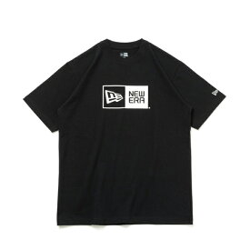 ニューエラ NEW ERA Tシャツ 半袖 メンズ レディース コットン Tシャツ Box Logo ブラック × ホワイト レギュラーフィット 14121914