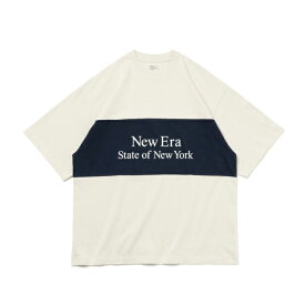 ニューエラ NEW ERA Tシャツ 半袖 メンズ レディース オーバーサイズド Tシャツ Panel Tee ストーン/ネイビー 14121854