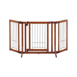 リッチェル 木製おくだけドア付ゲート S ブラウン ゲート ペットゲート フェンス ドア付き Richell LP-041‥