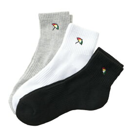アーノルドパーマー ゴルフ ソックス レディース 3Pロゴ刺繍ショートソックス AP220806C08 arnold palmer