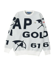 アーノルドパーマー ゴルフウェア セーター メンズ ビッグロゴジャガードクルーセーター AP220204C05 arnold palmer【ご自宅配送限定】