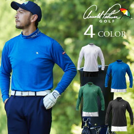 アーノルドパーマー ゴルフウェア 長袖シャツ メンズ ジャガードモックネック長袖シャツ AP220202C09 arnold palmer