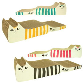 【全品対象最大10%OFF！2025年8月4日20:00〜8月11日1:59】 アイキャット ICAT 爪とぎ つめとぎ しまネコロング CAT-ID-015 【ご自宅配送限定】‥