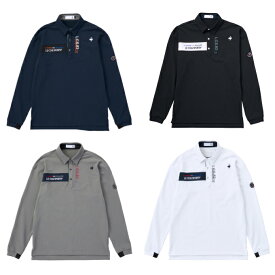 【全品最大10％OFF！6/22 20:00〜6/27 1:59】ルコックスポルティフ le coq sportif ゴルフウェア ポロシャツ 長袖 メンズ ストレッチフォーサー ベーシックデザイン長袖シャツ LG4FLS00M