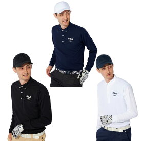 【全品最大10％OFF！6/22 20:00〜6/27 1:59】フィラ ゴルフウェア メンズ 長袖ポロシャツ 無地 シンプル ワンポイント ホワイト ネイビー ブラック 白 黒 784515Y FILA【ご自宅配送限定】‥