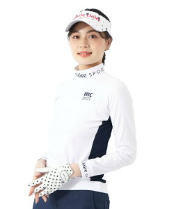 マリクレール marie claire ゴルフウェア 長袖シャツ レディース ソロナモックネック長袖シャツ 732503