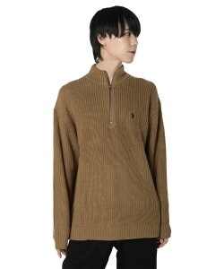 ySiΏۍő10OFFN[| 2025/11/30 0:00`12/11 1:59z[GX|AbX U.S. POLO ASSN. Z[^[ Y fB[X Half Zip Knit n[tWbvjbg _uz[X}hJ PLM43401yz