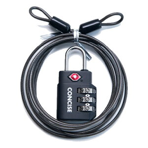 【全品対象最大10%OFFクーポン 10/24 20:00〜10/27 1:59】チェーンロック ワイヤー付3桁ダイヤル式TSロックT 8509912