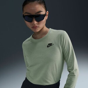 ナイキ Tシャツ 長袖 レディース L NSW CLUB ワンポロゴ ロンT HF0781-370 NIKE