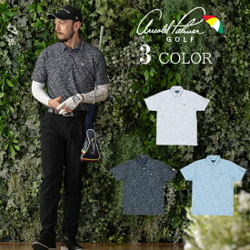 【最大10％OFFクーポン発行中！6/15 0:00〜23:59】アーノルドパーマー arnold palmer ゴルフウェア ポロシャツ 半袖 メンズ クレーターウォーター柄プリント半袖ポロ AP220101D10