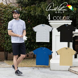 アーノルドパーマー arnold palmer ゴルフウェア 半袖シャツ メンズ ジャガードリブクレーター半袖モック AP220101D14