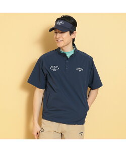 キャロウェイ ゴルフウェア ブルゾン メンズ 8WAYストレッチ 半袖プルオーバーブルゾン C25116100 Callaway