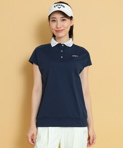 【全品対象最大10%OFFクーポン 10/24 20:00〜10/27 1:59】キャロウェイ ゴルフウェア ポロシャツ 半袖 レディース 裏クールフレンチスリーブポロシャツ C25134208 Callaway