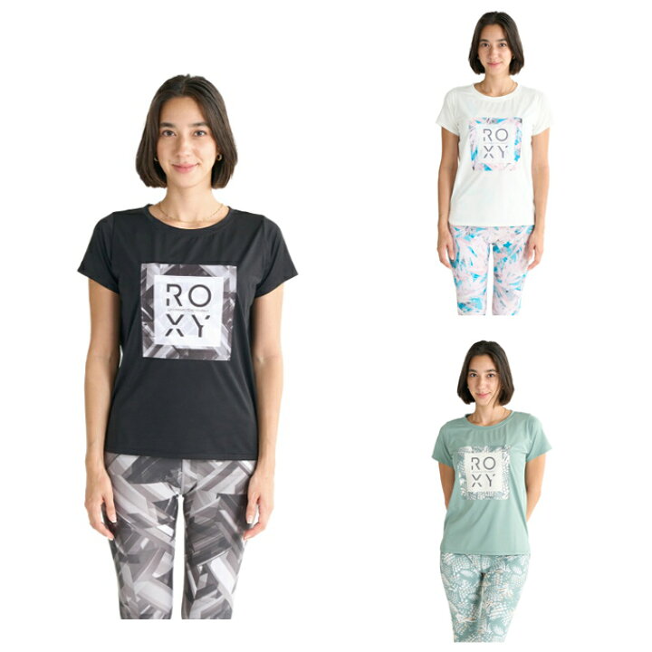 楽天市場】ロキシー ROXY Tシャツ 半袖 レディース FRMTINSIDE柄ロゴ 