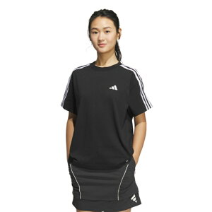 アディダス Tシャツ 半袖 レディース エッセンシャルズ プラス スリーストライプス 半袖Tシャツ JW4499 JUP44 adidas