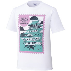 【最大1万ポイント還元！7/20 20:00~23:59】ミズノ ランニングウェア Tシャツ 半袖 メンズ レディース 大阪マラソン2025 大会記念Tシャツ オーロラ J2MACY5701 MIZUNO
