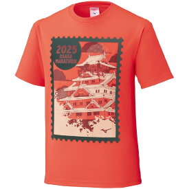 【最大1万ポイント還元！7/20 20:00~23:59】ミズノ ランニングウェア Tシャツ 半袖 メンズ レディース 大阪マラソン2025 大会記念Tシャツ オーロラ J2MACY5755 MIZUNO